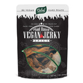 BE LEAF Spicy Plant-Based Jerky packaging shows bold flavor and a convenient 7oz pack