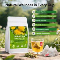 BeleePlanner dandelion leaves close-up showing pure roots and leaves for natural balance.