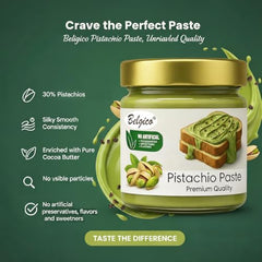 Belgico pistachio cream spread in latte dissolves smoothly.