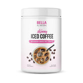 Bella All Natural Skinny Iced Coffee pack shot highlights zero sugar and convenience.