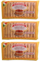 Bell'Amore Savoiardi package front, premium Italian ladyfingers for tiramisu.