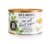 Belmont Peanuts hand-seasoned sea salt and pepper close-up, showcasing savory crunch