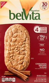 Belvita brown sugar biscuits pack of 4 for on-the-go energy.