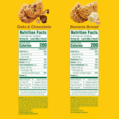 Close-up of a Banana Bread Belvita bar showing chewy texture