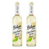Belvoir Fruit Farms elderflower syrup bottle two-pack for refreshing drinks