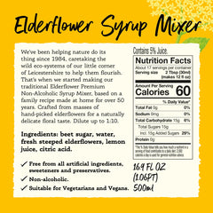 Belvoir elderflower syrup label close-up highlighting traditional family recipe