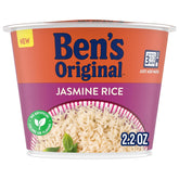 BEN'S ORIGINAL Jasmine Rice cup close-up, ready-to-heat convenience for quick meals.