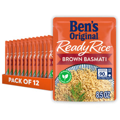 BEN'S ORIGINAL Ready Rice Brown Basmati Pack: convenient 12-pack pouches