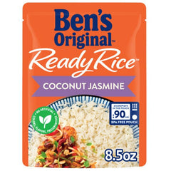 BEN'S ORIGINAL Ready Rice Coconut Jasmine pouch after heating releases inviting aroma.
