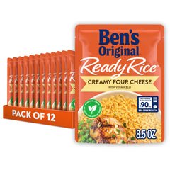BEN'S ORIGINAL Ready Rice Creamy Four Cheese pouch pack for quick dinner prep