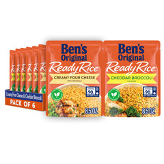 BEN'S ORIGINAL Ready Rice Creamy Four Cheese pouch – quick, creamy flavor in 90 seconds