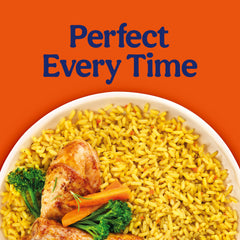 Microwave-ready BEN'S ORIGINAL Ready Rice Roasted Chicken bowl, minimal cleanup.
