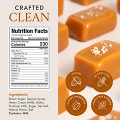 Béquet caramels individually wrapped to preserve freshness.
