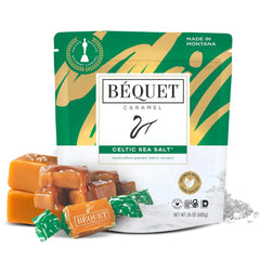 Béquet Celtic Sea Salt Caramels soft pieces ready to melt and share.