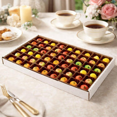 Bergen Marzipan 54-piece fruit box tray ideal for gifting and celebrations