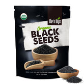 Berrilys Black Seeds in a jar showing USDA Organic Nigella Sativa aroma