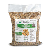 Berrilys dried mulberries in a resealable bag, rich in antioxidants and iron.