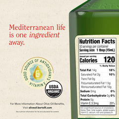 Bertolli EVOO 392F smoke point for versatile dressings and cooking