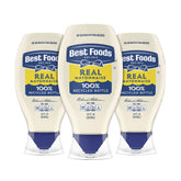 Best Foods Real Mayonnaise squeeze bottle front view for quick sandwich prep.