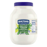 Best Foods vegan mayonnaise jar close-up highlighting smooth texture for sandwiches