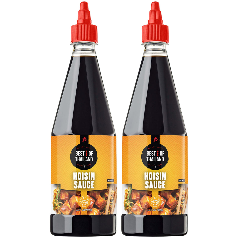 Best of Thailand Hoisin Sauce bottle close-up for authentic flavor in stir-fries