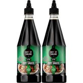 Best of Thailand Lite Soy Sauce bottle pouring to boost stir-fry flavor