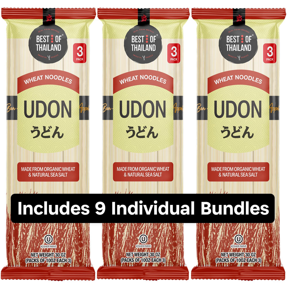 Best Of Thailand Noodles Udon 3-pack front view for quick weeknight meals.