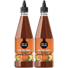 Best of Thailand Pad Thai Sauce bottle front highlighting authentic flavor for noodles