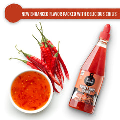 Best of Thailand Sweet Chili Sauce orange-color sauce adds vibrant appeal to stir-fries.