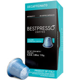 Bestpresso Decaffeinato pods in six-box set for Nespresso Original machines.