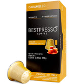 Bestpresso Original pods for Nespresso, caramel blend, convenient capsules for quick espresso