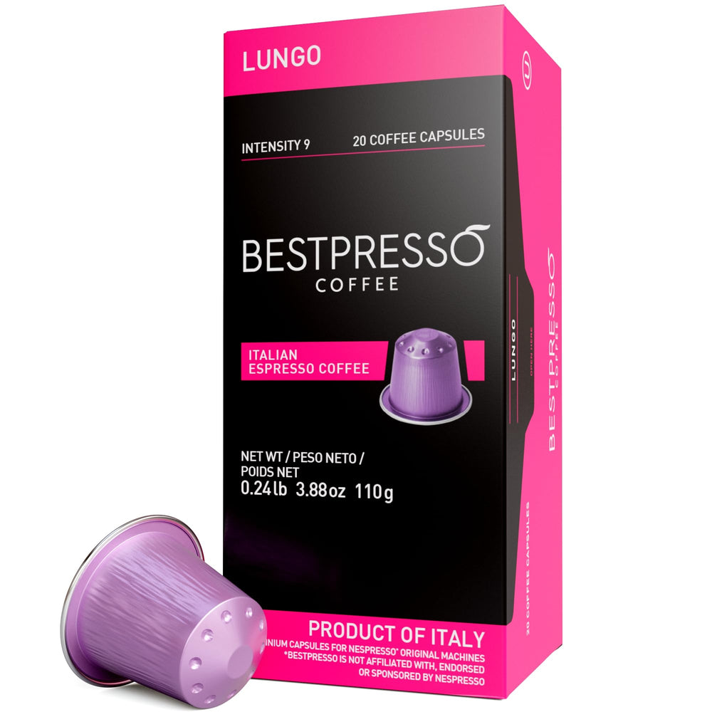 Bestpresso Original espresso lungo pods for Nespresso Original machines with bold crema