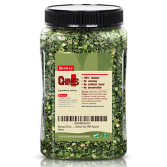 Besway dried green chives ready to sprinkle over soups and omelets.