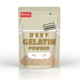 Besway Pure Beef Gelatin Powder bottle shows clean ingredients for versatile thickening.