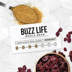 Better Buzz Life coffee cup displaying crema for a café-quality experience