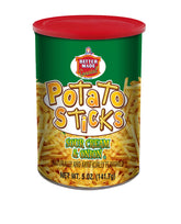 Better Made Potato Sticks packshot with Sour Cream & Onion, ideal for savory snacking.
