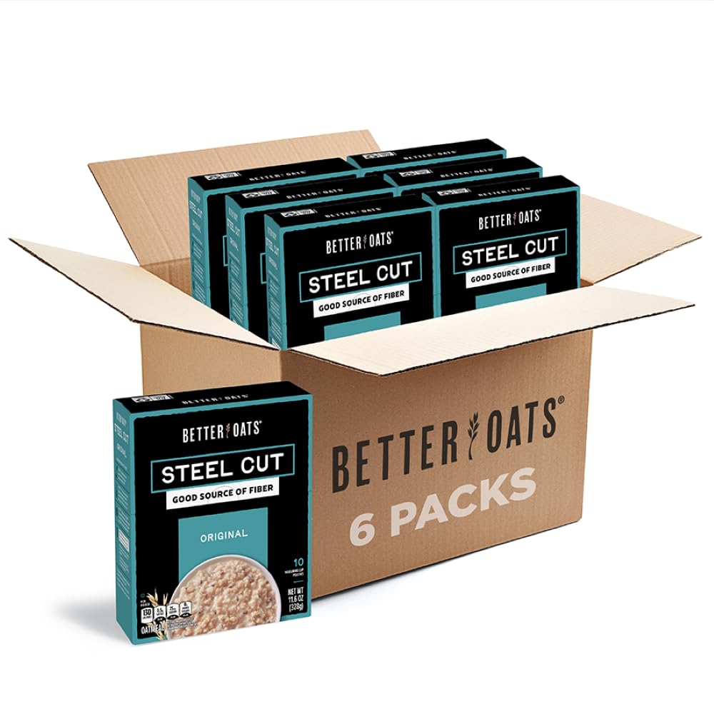Better Oats Original Steel Cut Oatmeal bowl ready in minutes for a hearty breakfast.