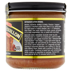 Better Than Bouillon Ham Base jar scoop ready to add depth to vegetables and legumes.