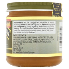 Better Than Bouillon Vegetarian No Chicken Base jar pour shows easy flavor control for meals