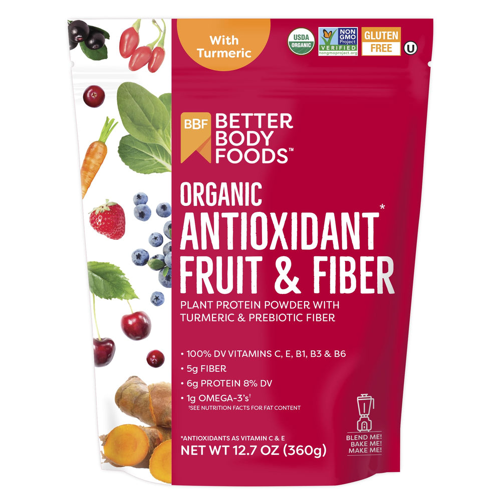 BetterBody Foods antioxidant blend canister closeup with premium ingredients