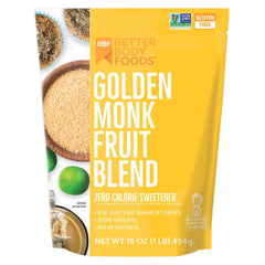 BetterBody Foods Golden Monk Fruit Sweetener bottle adds zero-calorie sweetness to coffee