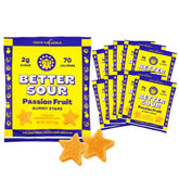 Better Sour Passion Fruit Gummy Stars tangy, fiber-rich snack on the go