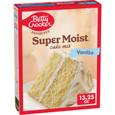 Betty Crocker box vanilla cake mix on a kitchen counter, easy dessert option for any night
