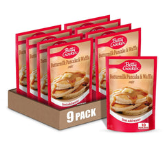 Betty Crocker Buttermilk Pancake Mix pack9 box front for quick breakfasts