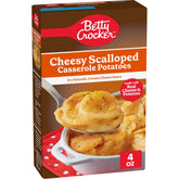 Betty Crocker Cheesy Scalloped Potatoes box front, quick weeknight side.