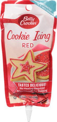 Betty Crocker cookie icing red 7oz nozzle enables smooth, precise decorating
