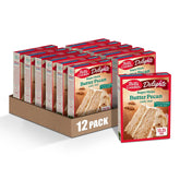 Betty Crocker Delights Butter Pecan Cake Mix box shown for easy dessert prep, ideal for family gatherings.