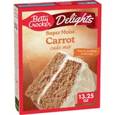 Betty Crocker Delights carrot cake mix box ready for quick dessert prep