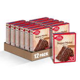 Betty Crocker Favorites Super Moist Milk Chocolate Cake Mix 12-pack on shelf for easy entertaining