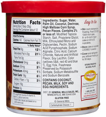 Betty Crocker coconut pecan frosting spread on cupcakes or cake
